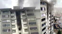 9 Katlı Binada Yangın Paniği: 5 Kişi Hastaneye Kaldırıldı