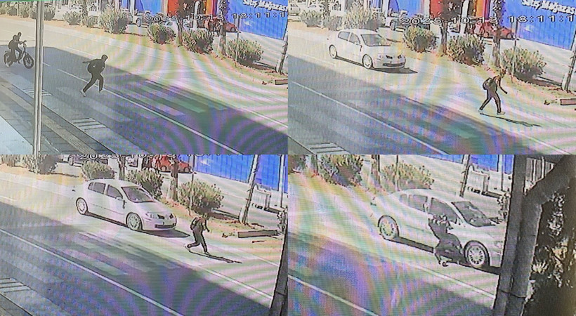 Yaya geçidinde kaza anı