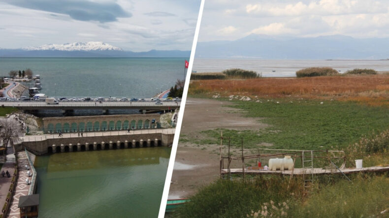 Bir Zamanlar Kayıkların Gezdigi G&ouml;l Şimdi Y&uuml;r&uuml;y&uuml;ş Yoluna D&ouml;n&uuml;şt&uuml;