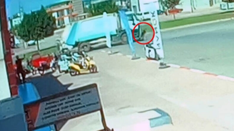 Çöp Kamyonunun Altında Kaldı