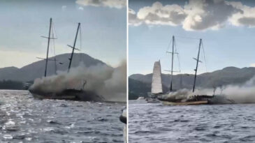 Denizin Ortasında Yangın Paniği