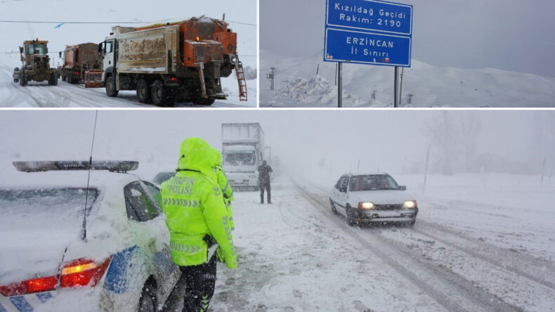 Erzincan&rsquo;da Y&uuml;ksek Kesimler Karla Kaplandı