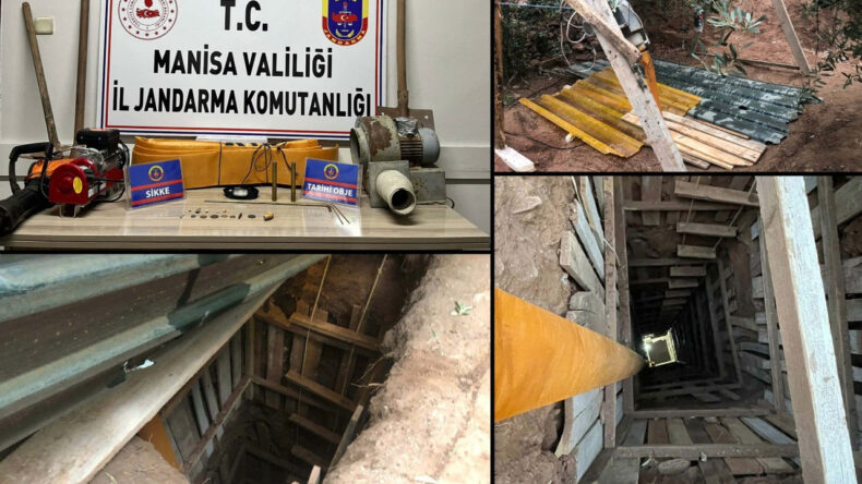 Evin Bah&ccedil;esinde Define Ararken Su&ccedil;&uuml;st&uuml; Yakalandı