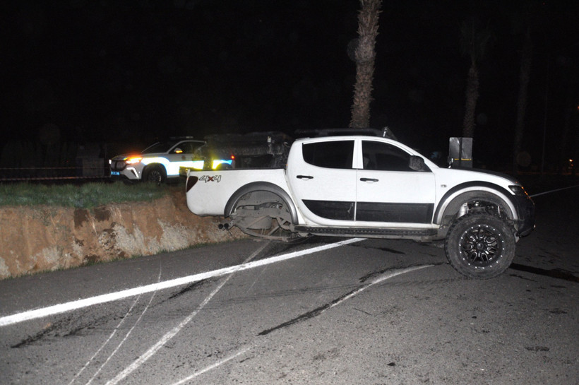 Kaza nedeniyle çekilen görüntü