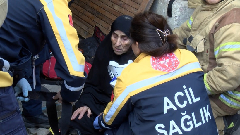 Kurtarma çalışmaları sırasında yapılan görüntü