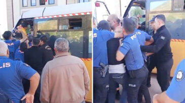 Gaziantep'inde Ceza Kesilen S&uuml;r&uuml;c&uuml; Aracını Yakmaya Kalkıştı