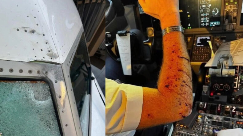 Havada panik: Kokpitte kaos, pilot kan içinde kaldı