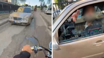 Hem Ters Y&ouml;ne Girdi Hem Tehdit Etti: 'Canından Olma, İstediğim Yerden Girerim'