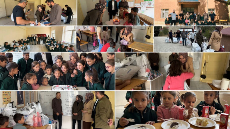 İki öğretmen binlerce kilometre yol kat ederek sınırdaki çocuklara yardımlar ulaştırdı