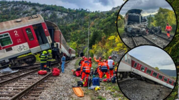 İki Tren Kafa Kafaya &Ccedil;arpıştı: Korkun&ccedil; Kazadan İlk G&ouml;r&uuml;nt&uuml;ler