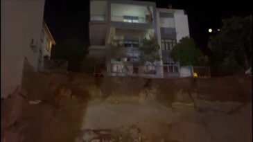 İnşaat Alanında Heyelan: 2 Katlı Bina Tahliye Edildi