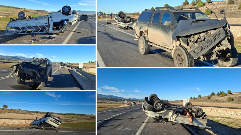 Kamyonet ve Arazi Aracı &Ccedil;arpıştı: 4 Kişi Yaralandı