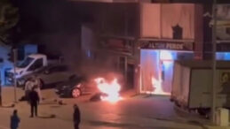 Kaza Yapıldı, Yangın Tuttu: Vatandaşlar Müdahale Etti