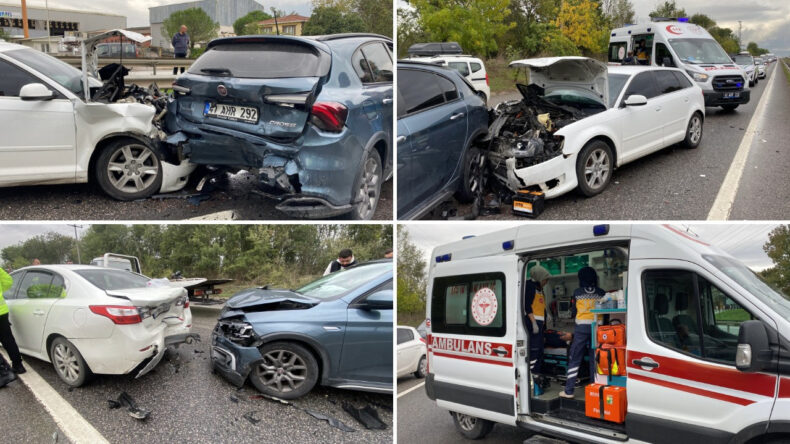 Kocaeli’de 5 Araçlı Zincirleme Kaza: 1’i Çocuk 5 Yaralı