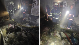 Mardin'de 8 Katlı Apartmanda Yangın