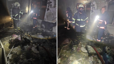 Mardin'de 8 Katlı Apartmanda Yangın