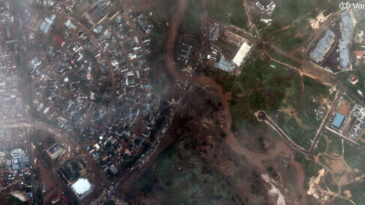 Melissa Kasırgası'nın Yarattığı Yıkım Uydu G&ouml;r&uuml;nt&uuml;lerinde Ortaya &Ccedil;ıktı