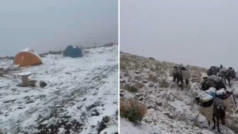 Niğde'de Kar Yağışı Nedeniyle 4 Dağcı Mahsur Kaldı