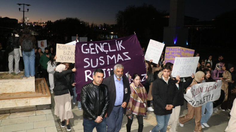 Öğrencilerin Rojin için başlattıkları eyleme baba Kabaiş de destek verdi