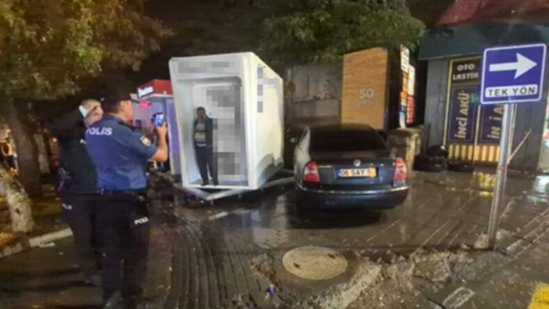 Sara Nöbeti Direksiyon Başında Sürücüyü Zor Durumda Bıraktı: ATM’ye Çarpma Olayı