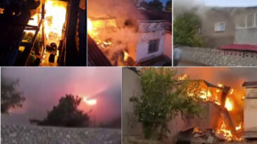 Sivas&rsquo;ta Korkutucu Yangın! 2 Ev, 1 Ahır ve Samanlık Alev Alev Yandı