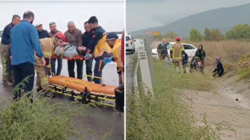 Yağmur Kazası: Otomobil Su Kanalına Uçtu, 4 Kişi Yaralandı