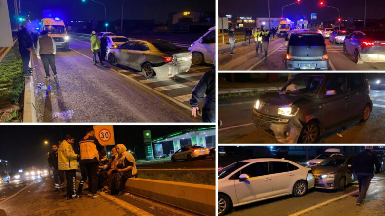 Zincirleme Kazada 2'si Çocuk 5 Kişi Yaralandı