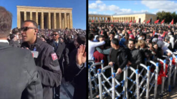 Anıtkabir'de &Ccedil;ifte Standart: 'Erdoğan' Sloganları Serbest, 'Andımız' Okuyanlara M&uuml;dahale