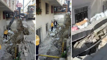 Avcılar'da İstinat Duvarı &Ccedil;&ouml;kt&uuml;
