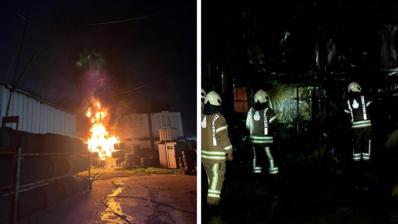 Başakşehir'de İşçilerin Yaktığı Soba Yangına Sebep Oldu