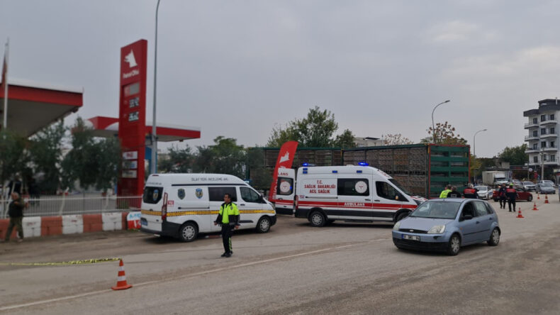 Benzinlik Girişinde Korkunç Kaza