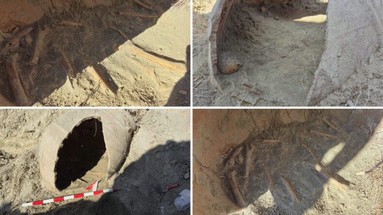 Boru Döşeyen Ekipler Tarih Buldu! 5 Ayrı Küp İçinde 3.500 Yıllık İnsana Ait Kemikler