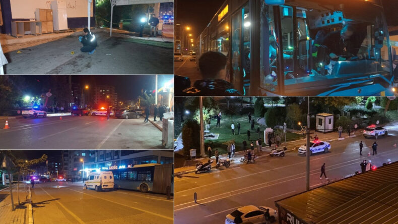 Cadde Ortasında Silah Sesleri Y&uuml;kseldi: Market, Ara&ccedil;lar ve Otob&uuml;s Hedefte