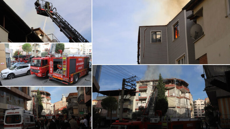 Çatı Katında Yangın Oluştu, İki Kişi Hastanelik Oldu