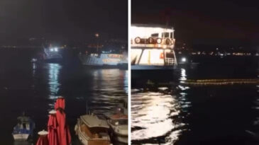 Denizin Ortasında Korku Dolu Anlar: Beykoz&rsquo;da Vapur Ağlara Takıldı