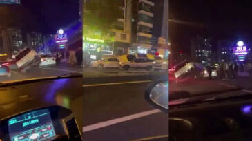 Diyarbakır&rsquo;da İlgin&ccedil; Kaza: Ara&ccedil;, Başka Bir Aracın &Uuml;zerine &Ccedil;ıktı