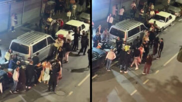 D&uuml;ğ&uuml;ndeki Kavga Sokaklara Taşındı: Polis Silaha El Koydu