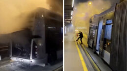 Eyüpsultan'da Metrobüs Sadece Motor Yangını Ortaya Çıktı