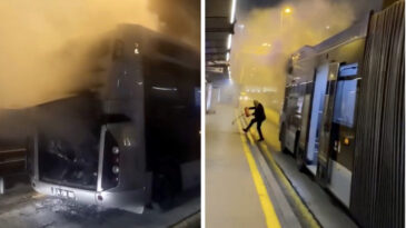 Ey&uuml;psultan'da Metrob&uuml;s Sadece Motor Yangını Ortaya &Ccedil;ıktı