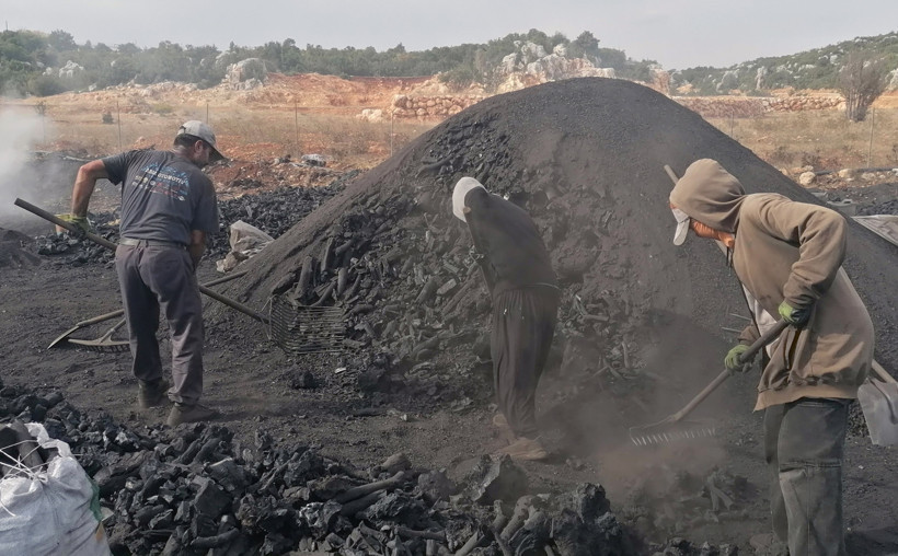 Mangal kömürü üretimi süreci