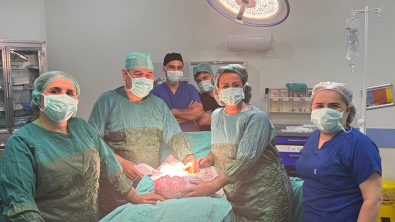 Halsizlik Nedeniyle Gitti, Karnından 5 Kiloluk Kitle Alındı