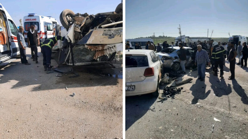 Hatay'da Üç Otomobil Çarpıştı