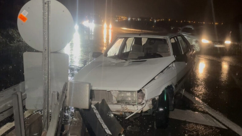 Hurdaya D&ouml;n&uuml;şen Otomobilden Sağ Salim Kurtuldu