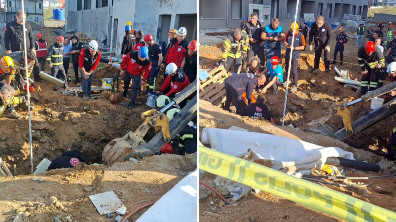 İnşaat Alanında Toprak Altında Kalan İş&ccedil;i Kurtarıldı