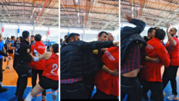 Kadın Voleybol Ma&ccedil;ında Erkekler Arasında Kavga Ortaya &Ccedil;ıktı