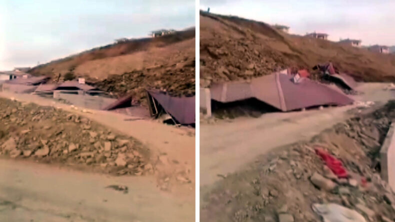 Kahramanmaraş’ta 10 Ev Heyelan Sonucu Toprak Altında Kaldı