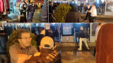 Kavga Ayırmaya &Ccedil;alışan Esnaf Olayın İ&ccedil;ine Girdi