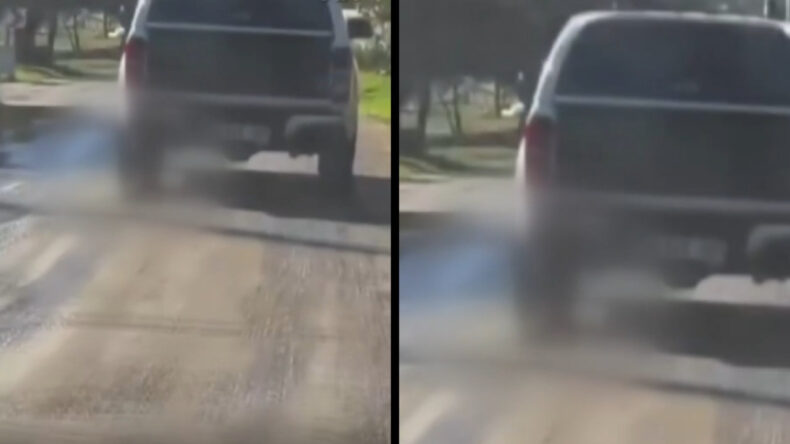 K&ouml;peği aracın arkasına bağlayan canilere g&ouml;zaltı