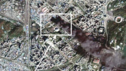 Kuzey Kore'deki yangın uyduya böyle yansıdı