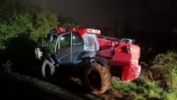 İş Makinesi Çalındı, Ormana Saklandı